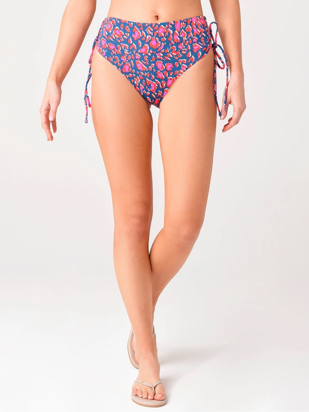 Maaji High Rise Pink Leopard Bikini Bottoms